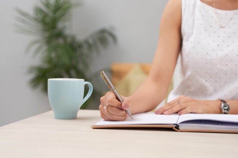 woman journalling